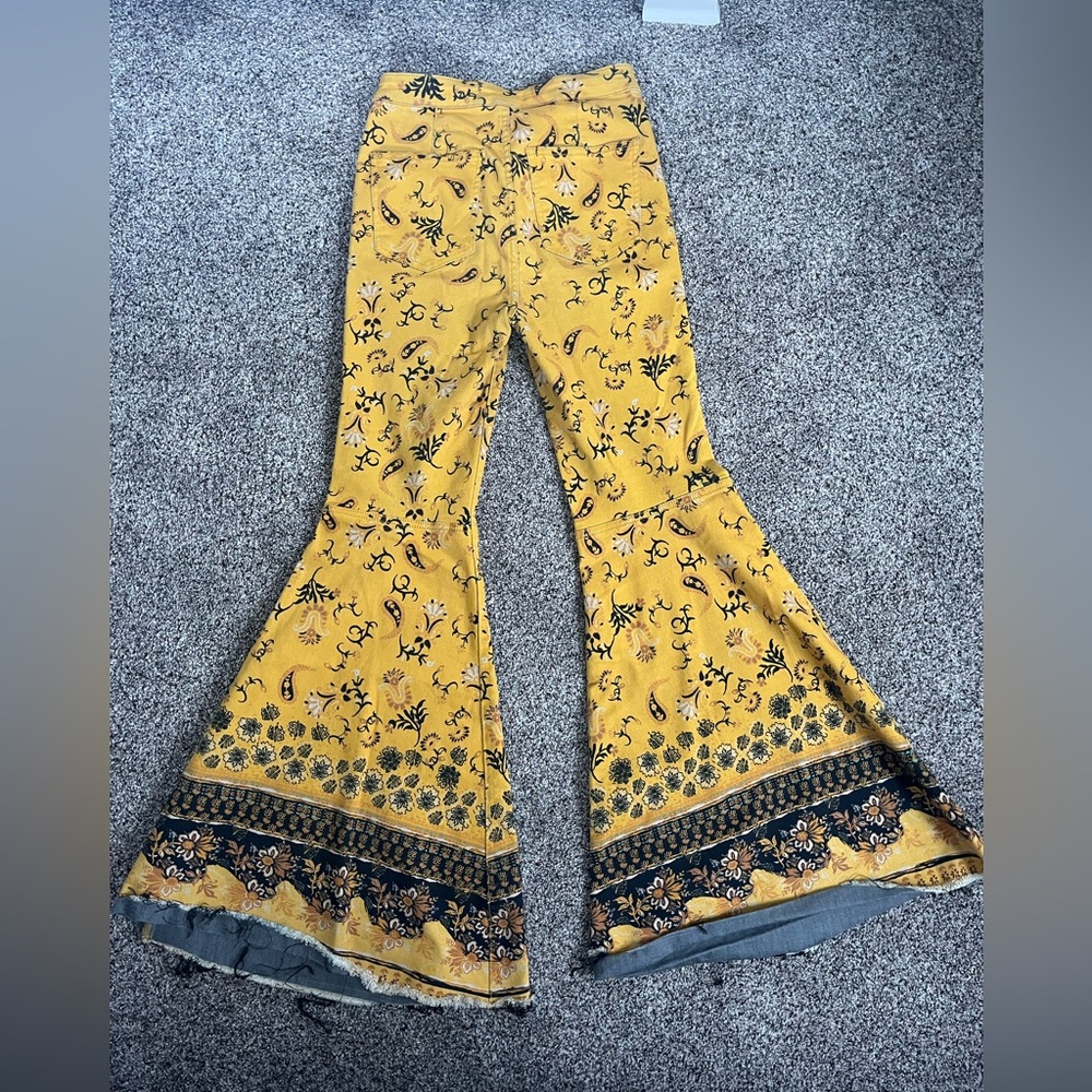 Free People Flare Paisley Pants